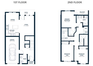 3 Bedroom 2.5 Bath floor plan